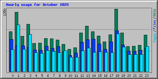 Hourly usage for October 2025